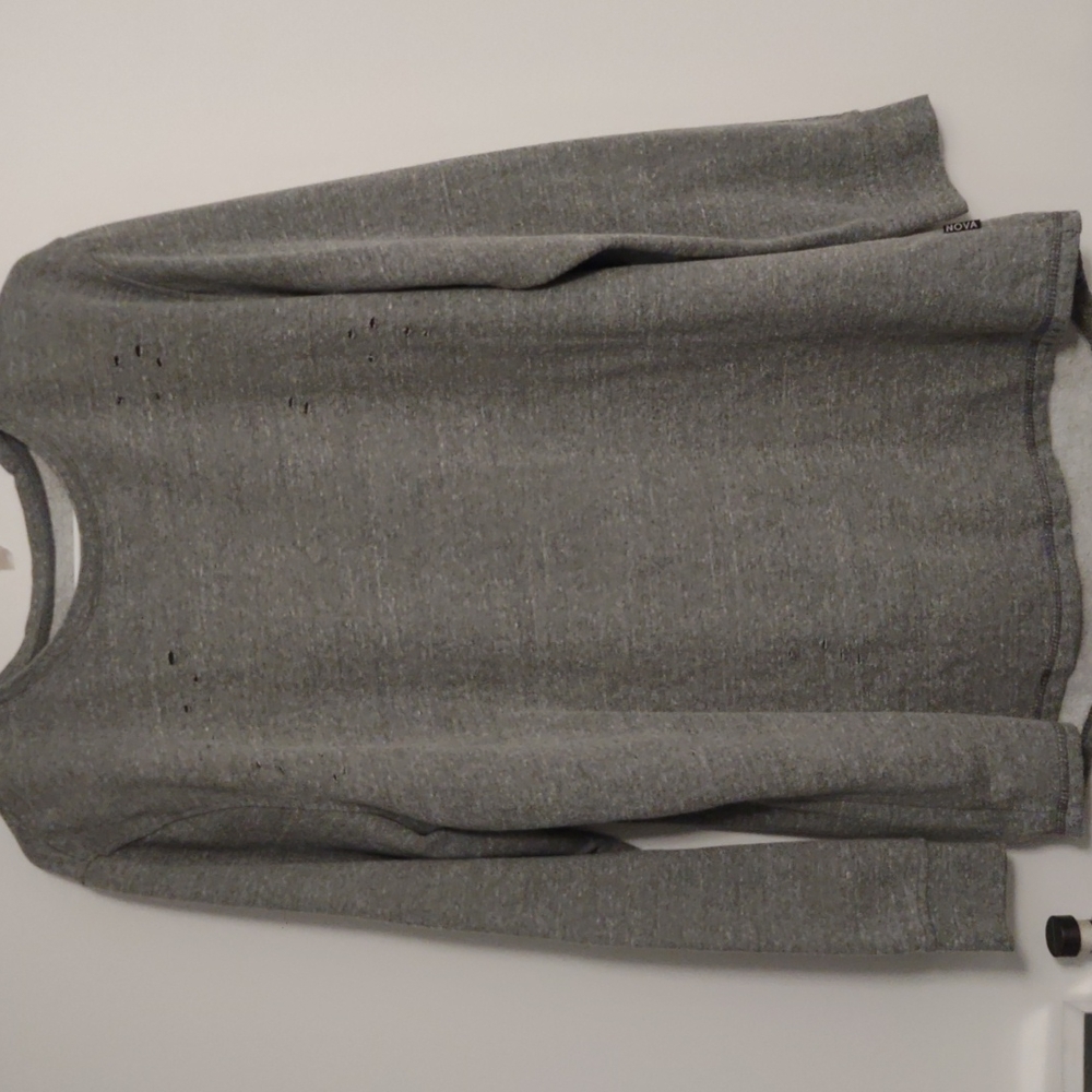 Men's ripped style long sleeve sweatshirt